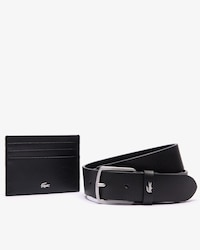 Leather Belt & Card Holder Gift Set