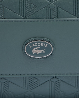 Monogram Leather Flap Close Satchel