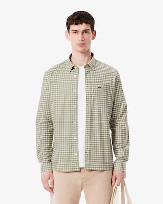 Men's Regular Fit Stretch Plaid Shirt