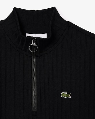 Women's Slim Fit High Zip Neck Polo