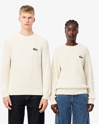 Unisex Ribbed Cotton Badge Sweater