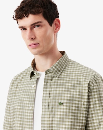 Men's Regular Fit Stretch Plaid Shirt