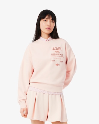 Women's Oversized Pleated Print Sweatshirt