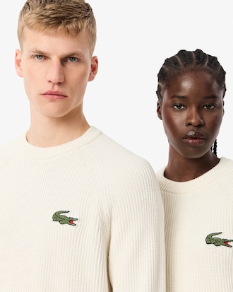 Unisex Ribbed Cotton Badge Sweater