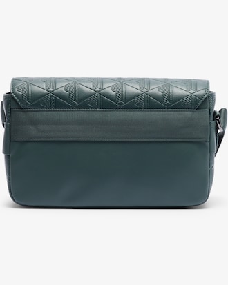 Monogram Leather Flap Close Satchel