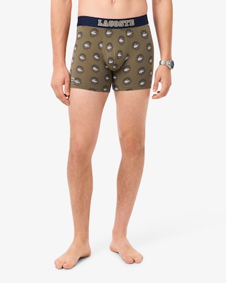 Men's Printed Stretch Cotton Boxer Briefs