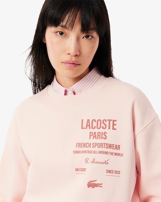 Women's Oversized Pleated Print Sweatshirt