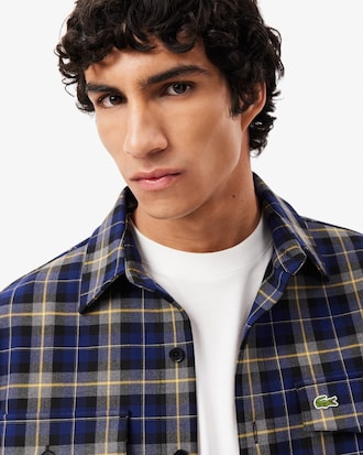 Men's Oversized Checkered Overshirt