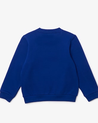 Kids’ Crew Neck Embroidered Cotton Fleece Sweatshirt