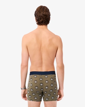 Men's Printed Stretch Cotton Boxer Briefs