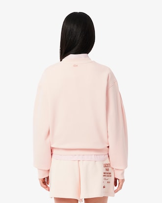 Women's Oversized Pleated Print Sweatshirt