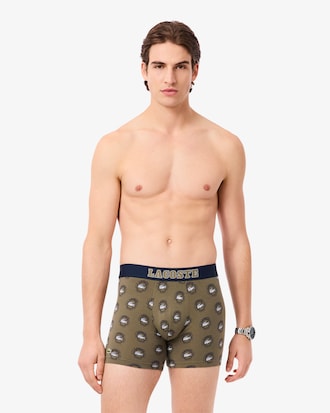 Men's Printed Stretch Cotton Boxer Briefs