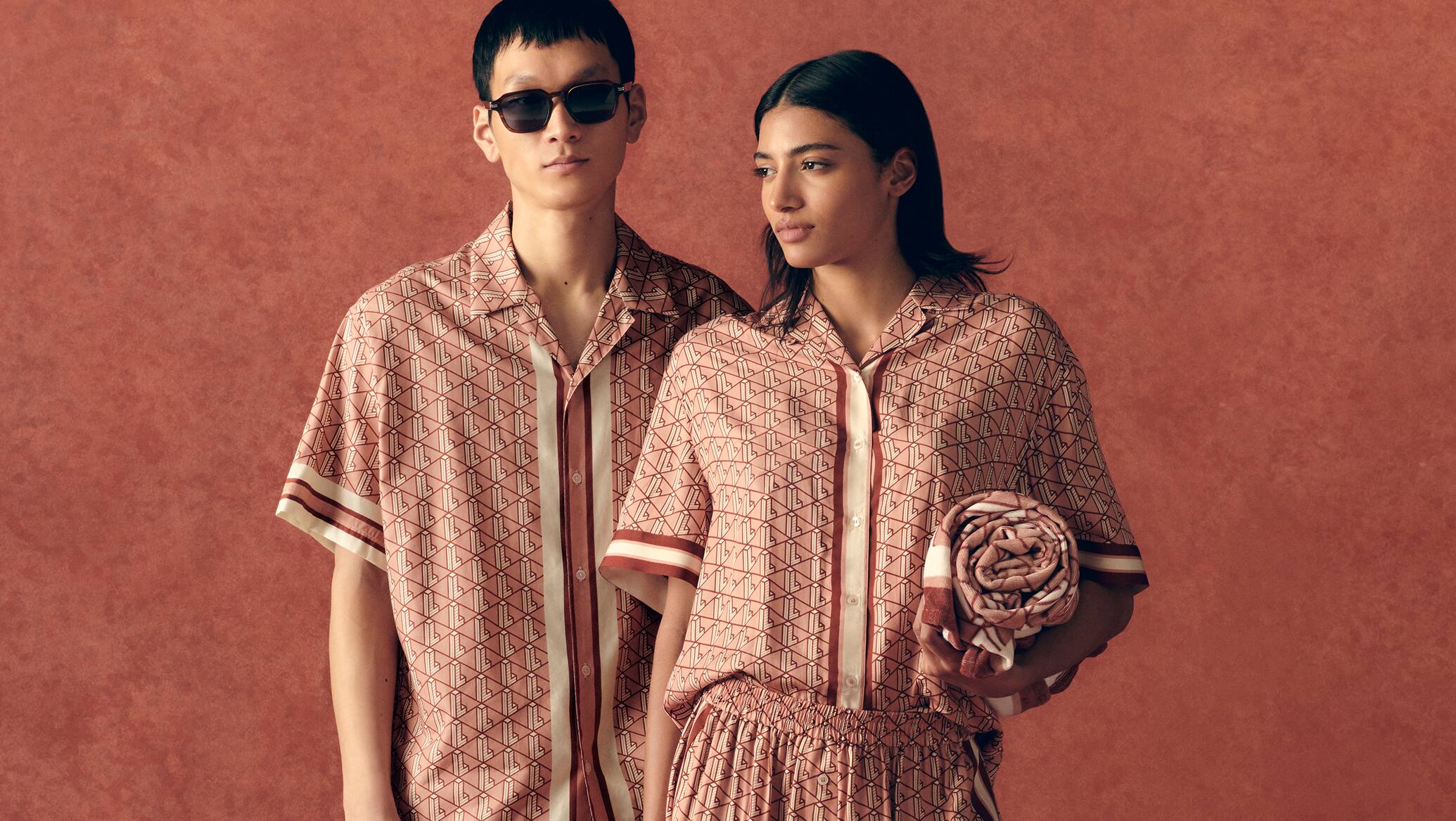 LACOSTE ジオメトリックパターンジャケット XS