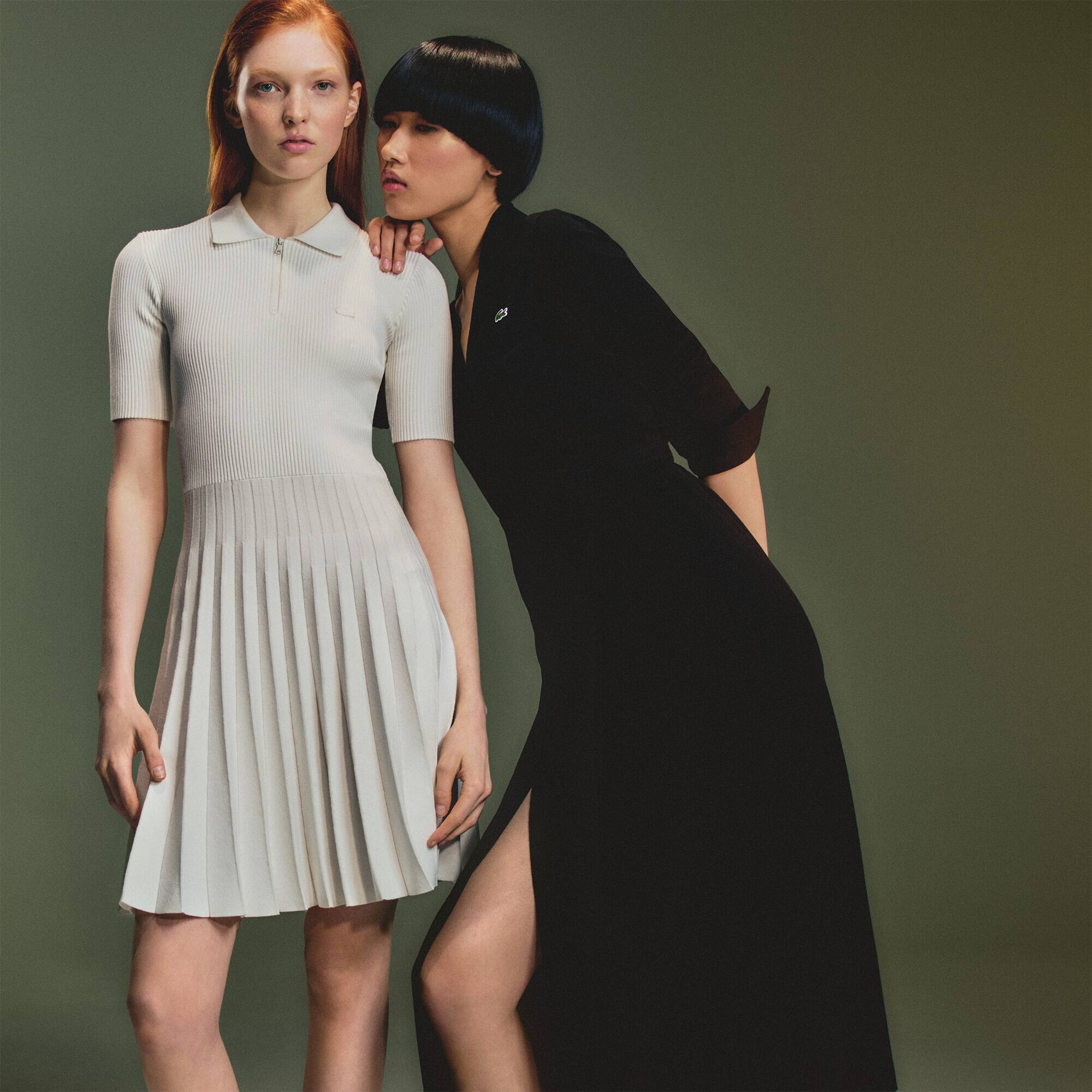 Women's Slim Fit Stretch Mini Piqué Polo Dress - Dresses