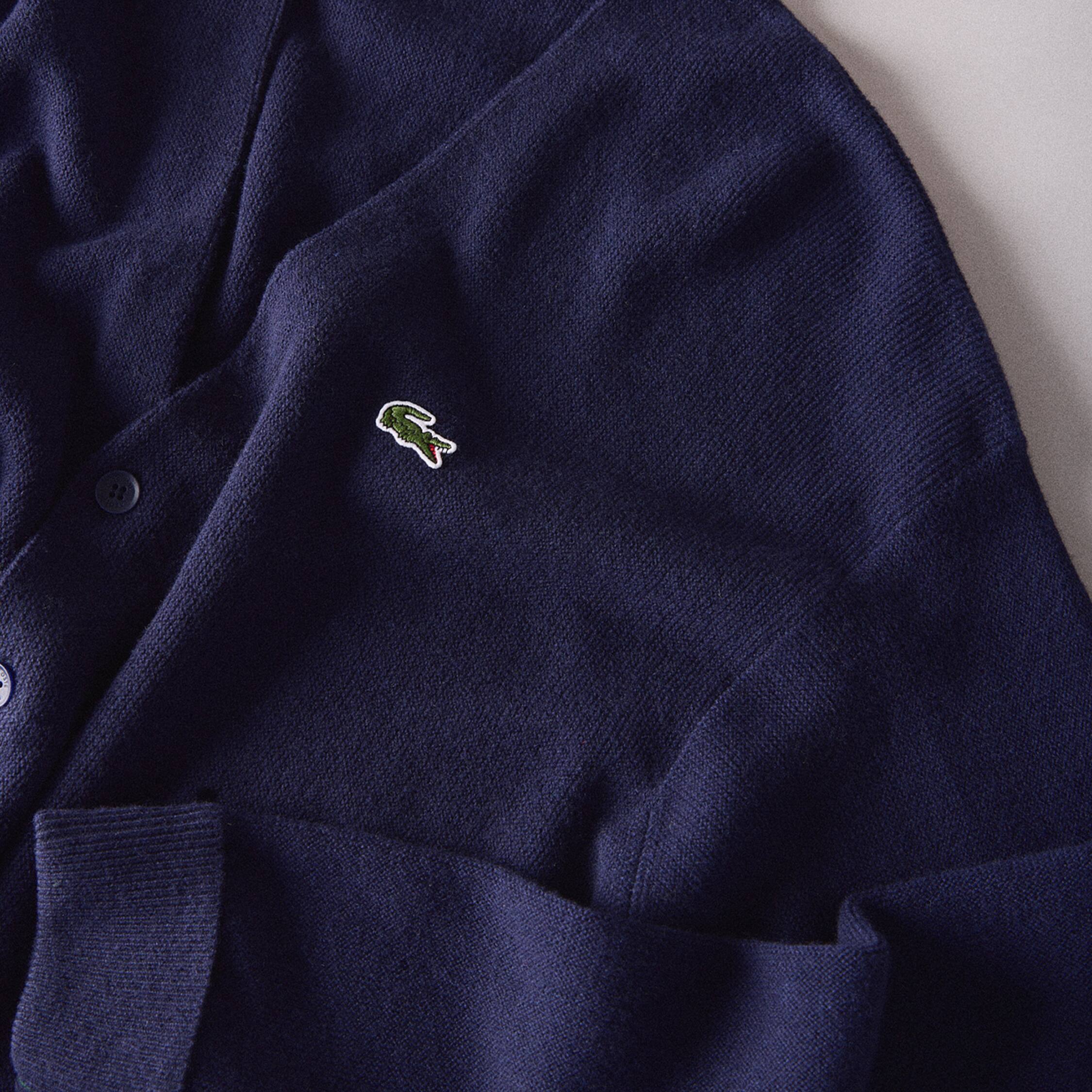 Lacoste ネイビー カーディガン CHEMISE XL相当 Chemise Lacoste vintage blue knit cardigan sweater rare | eBay