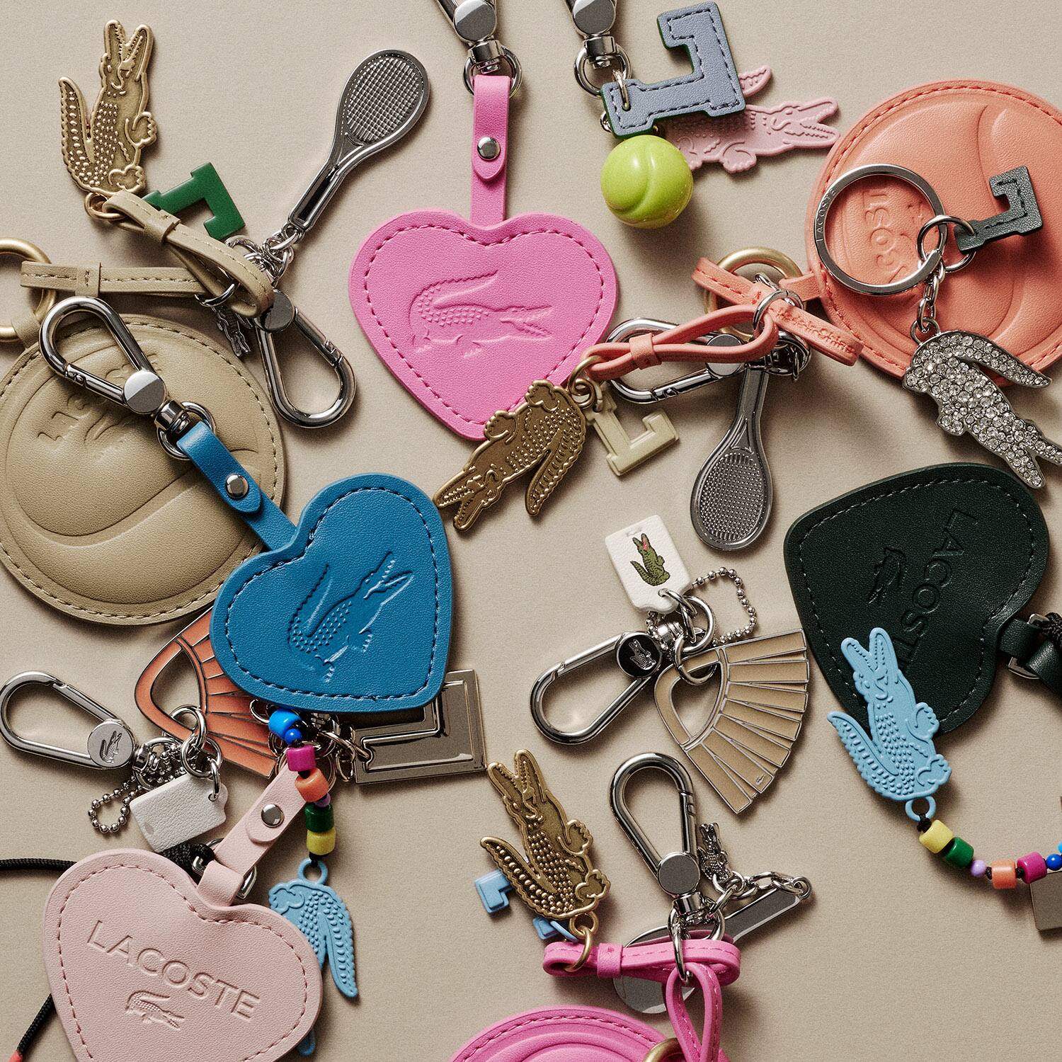 Tennis Racket Mirror L Charms Key Ring - Wallets & Small Leather