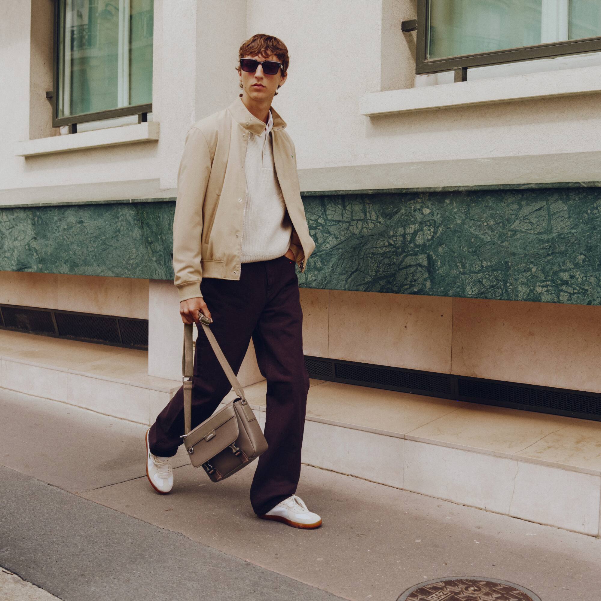 Ossian Flap Close Leather Satchel - Bags - New In 2026 | Lacoste