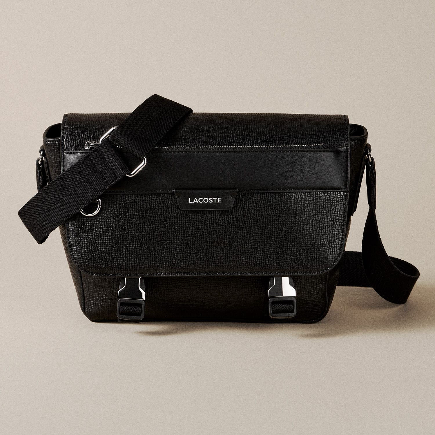Ossian Flap Close Leather Satchel - Bags - New In 2026 | Lacoste