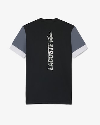 Playera Deportiva con Bloques de Color Estampados