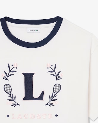 Contrast Badge Cotton T-Shirt