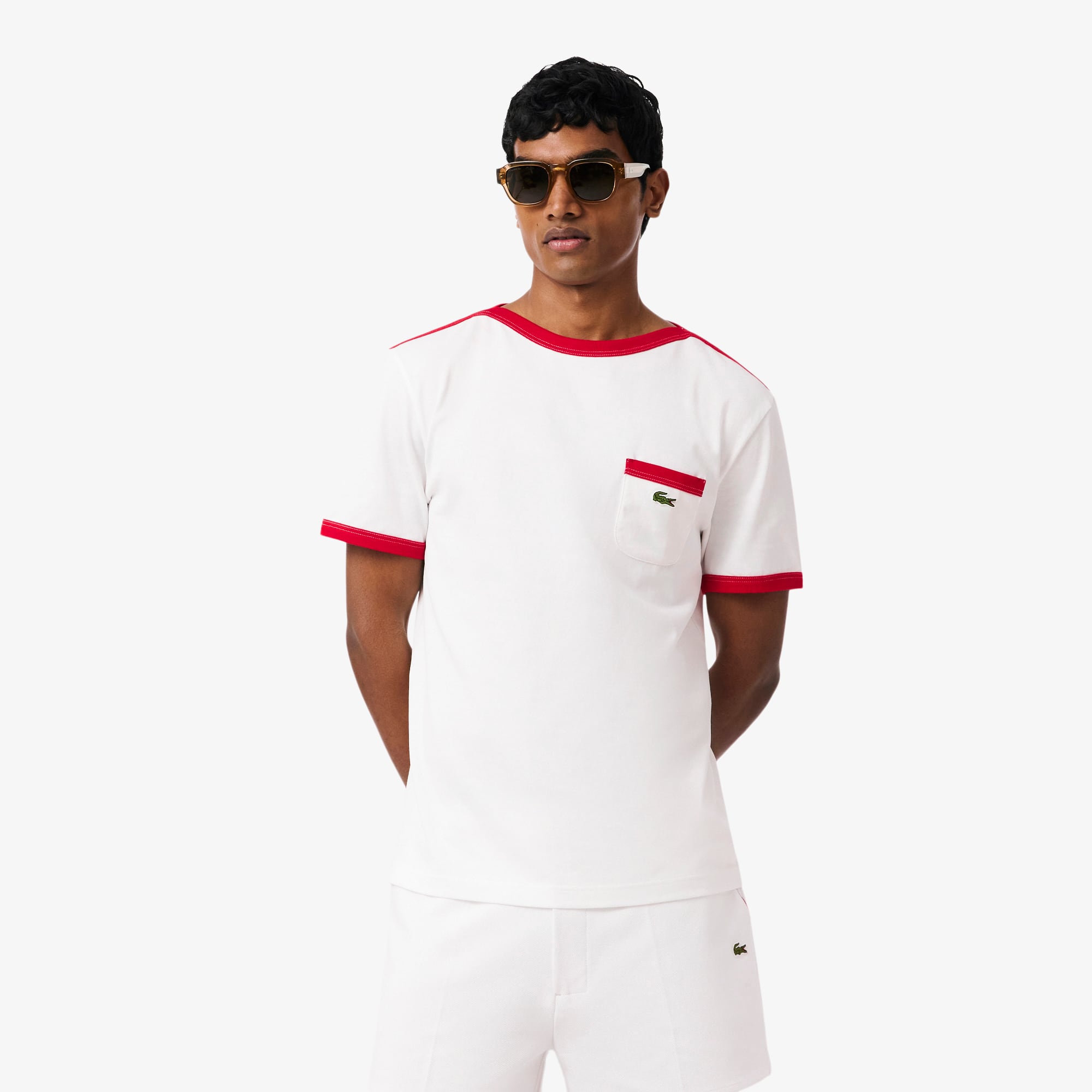 Lacoste Archive Re-edition Pocket Detail Cotton T-shirt