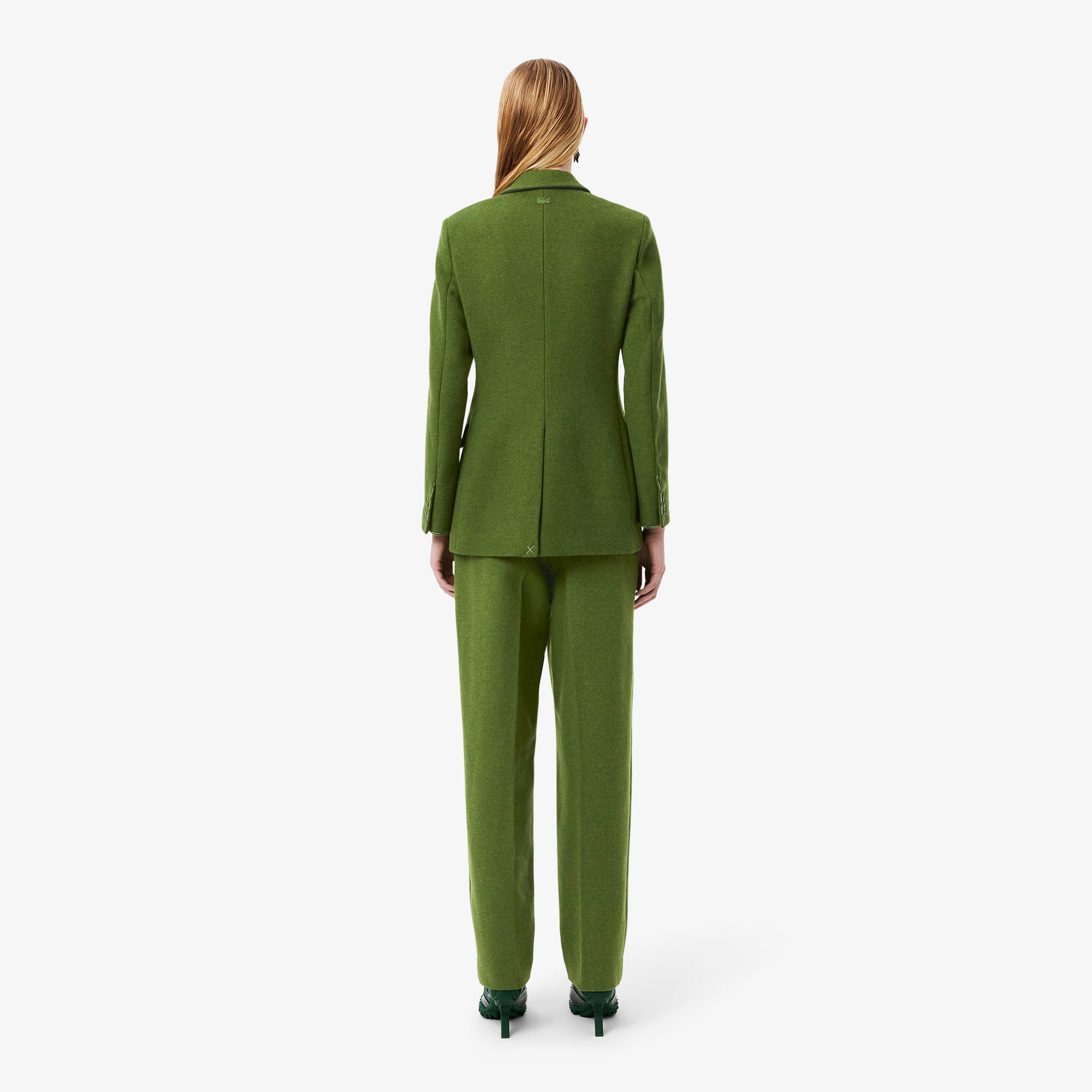 Runway Straight Fit Slub Wool Tailored Pants