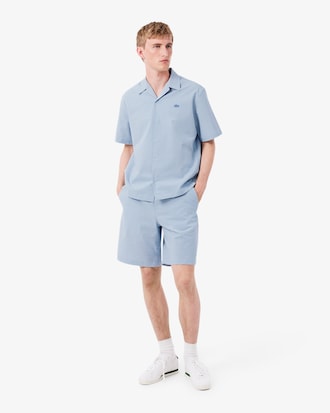 Shorts de Algod&oacute;n Tipo Seersucker
