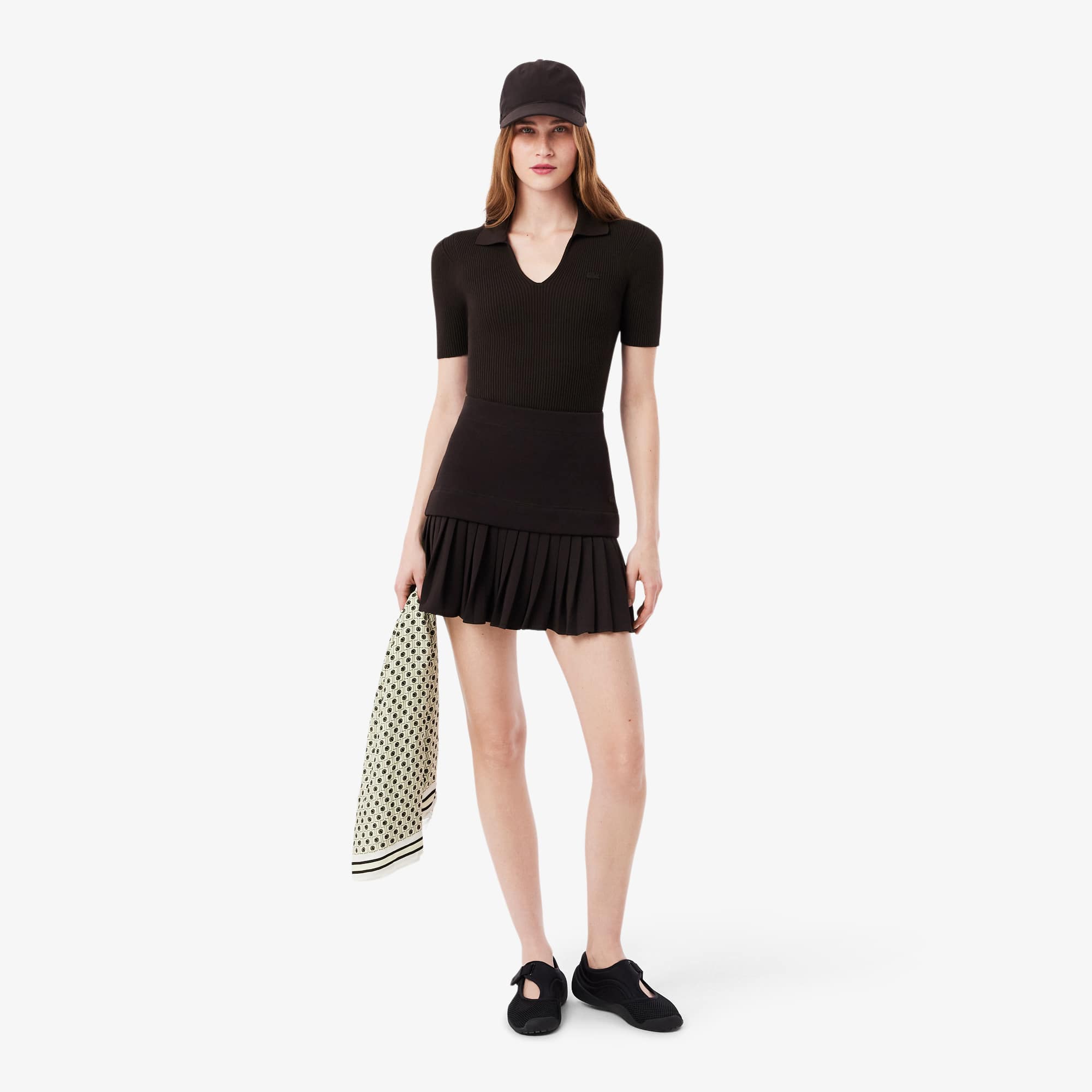 Lacoste Pleated Cotton Skirt