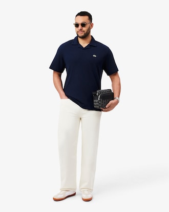 Classic Fit Cotton-Linen Polo Shirt
