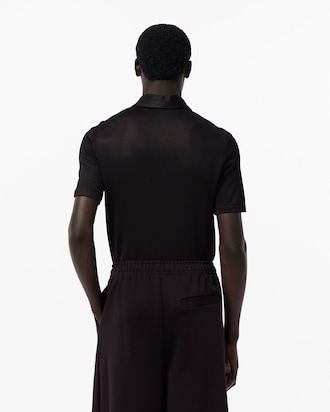 Men's Runway Regular Fit Satin Piqué Polo