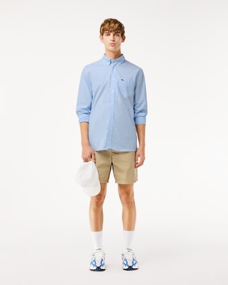 Camisa para hombre Regular Fit de popelín a cuadros vichy