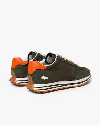 Men's L-Spin Leather Color Contrast Sneakers