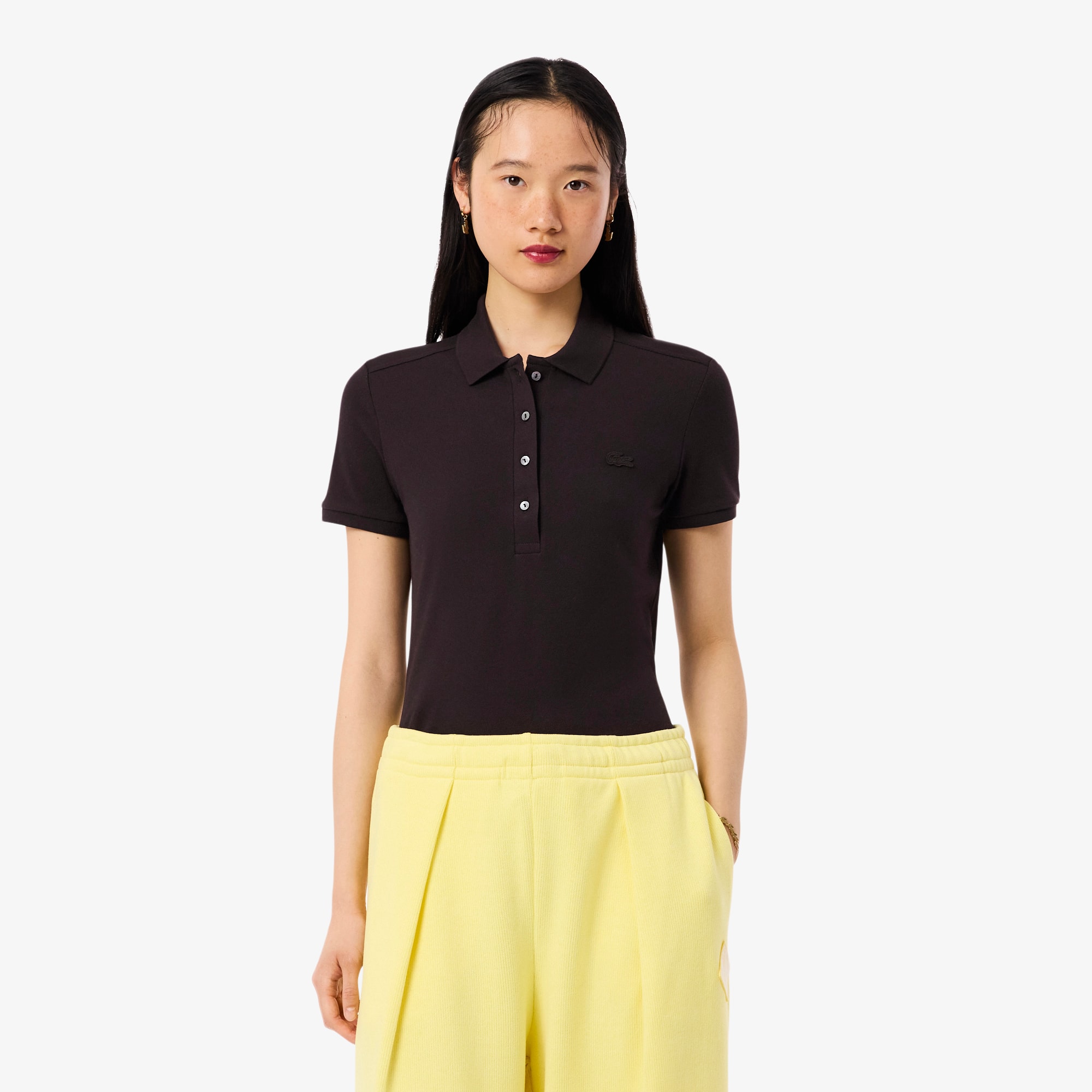 Lacoste Women's L.12.D Slim Fit Stretch Mini Piqué Polo