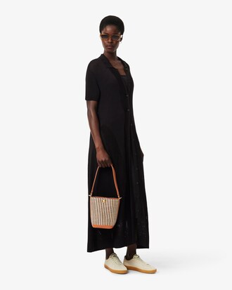 Small Summer Pack Raffia Bucket Bag