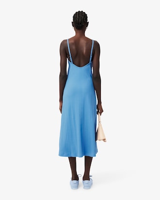 Ribbed Cotton Strappy Maxi Dress