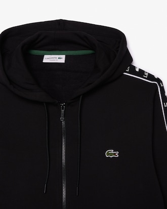 Men's Logo Stripe Zip-Up Hoodie