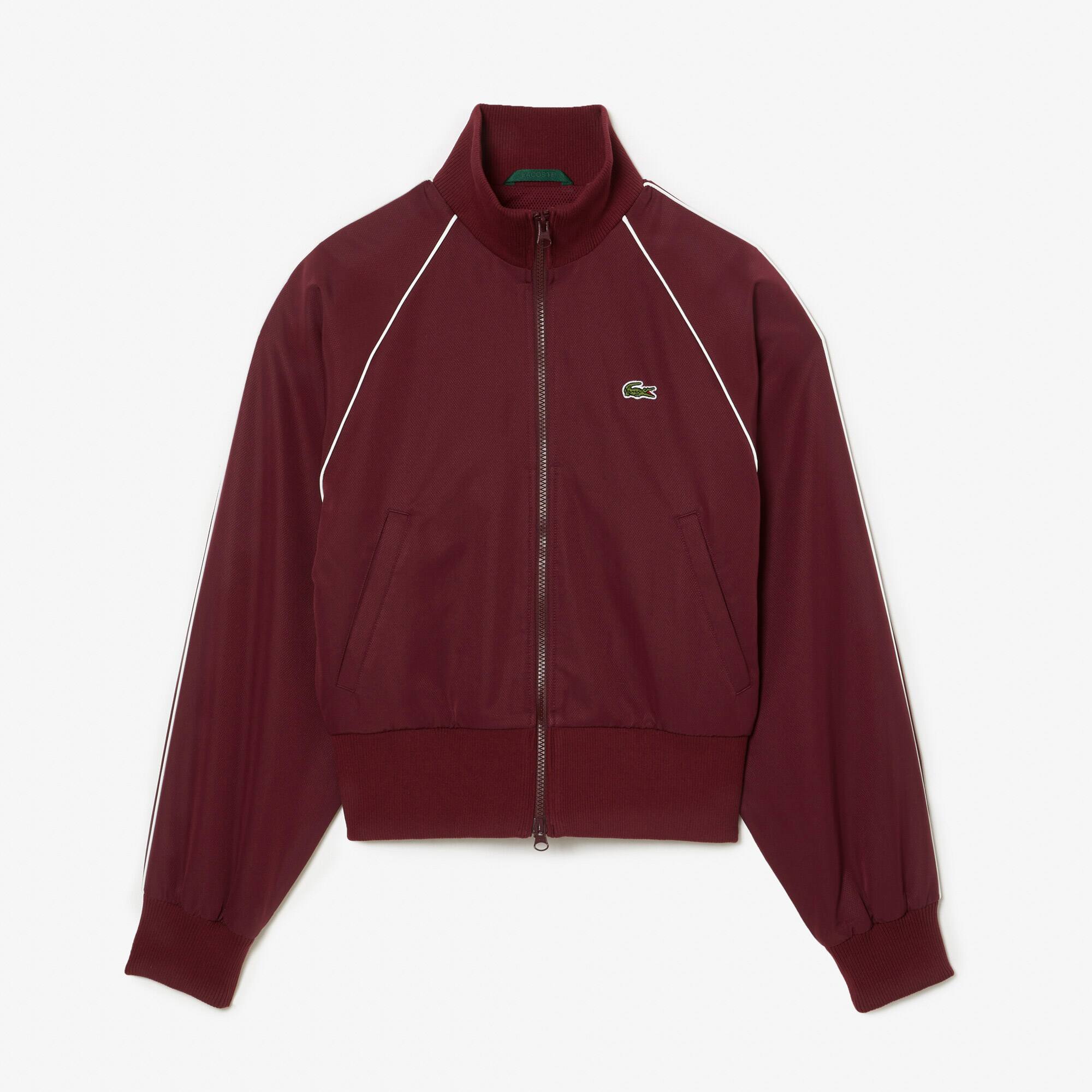 Women's Short Oversize Jacket with Contrast Details