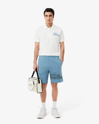 Shorts para hombre en felpa de algodón con estampado gráfico