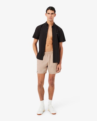 Mid Length Colorblock Swim Trunks