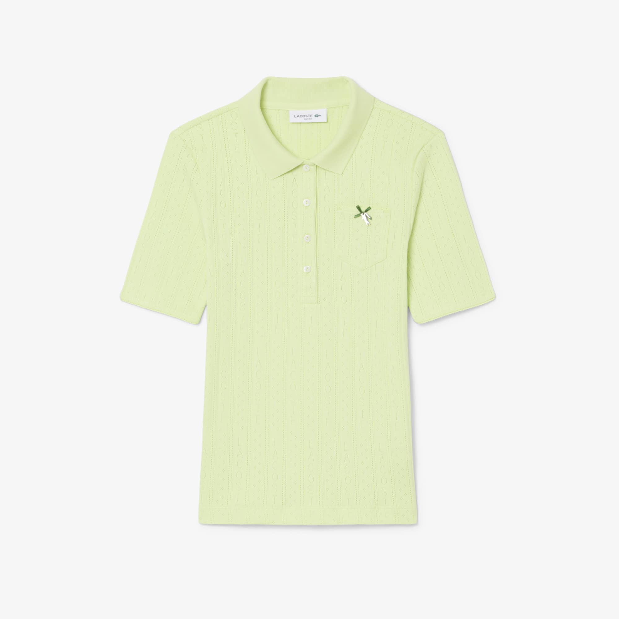 Women's Slim Fit Pointelle Branded L.12.D Polo - Men's Tracksuits