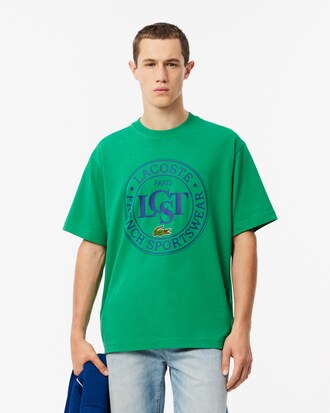 Playera Holgada De Algod&oacute;n Pesado Con Estampado