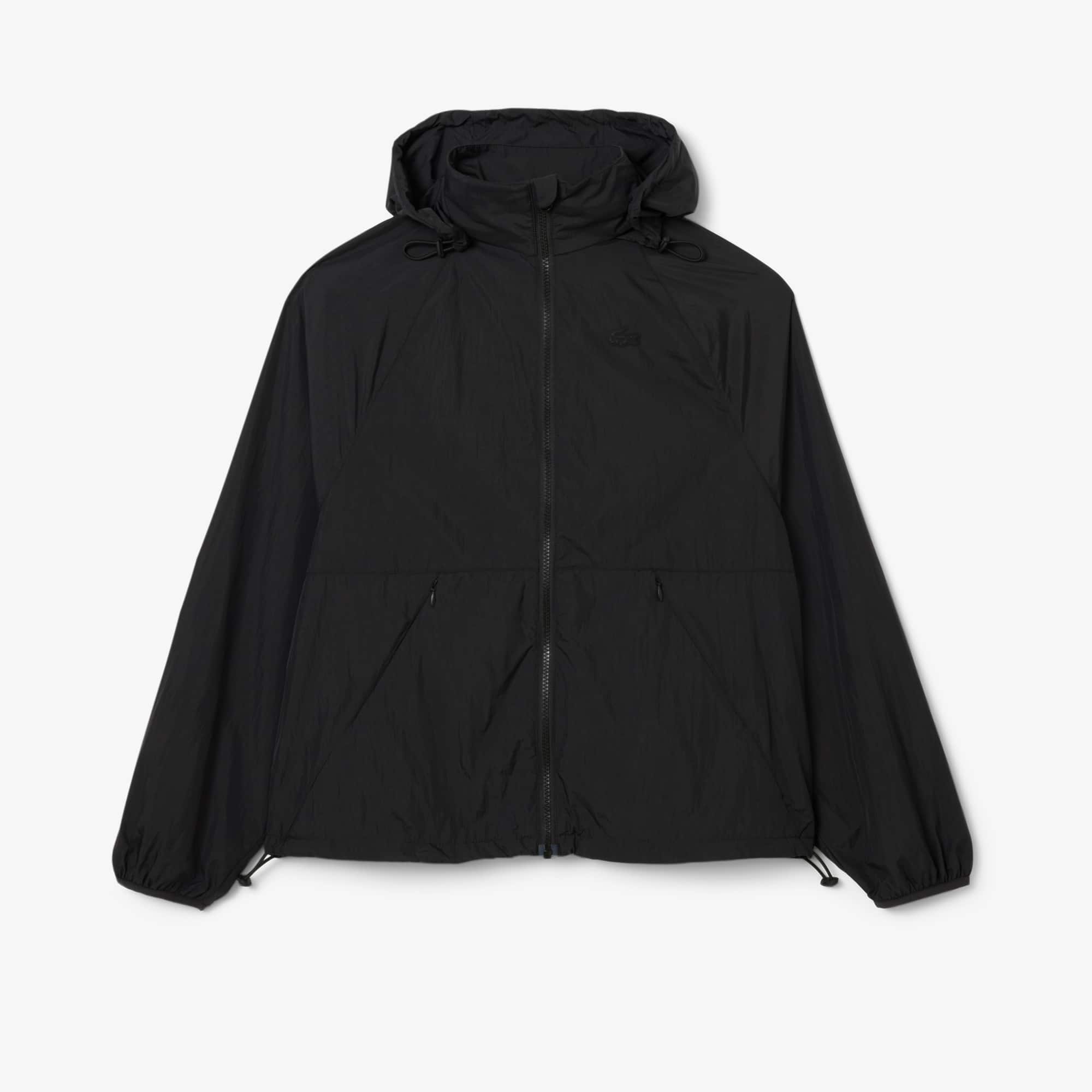 Lacoste Women's Hooded Track Jacket - 44 In Black