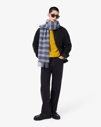 Wool Blend Plaid Scarf
