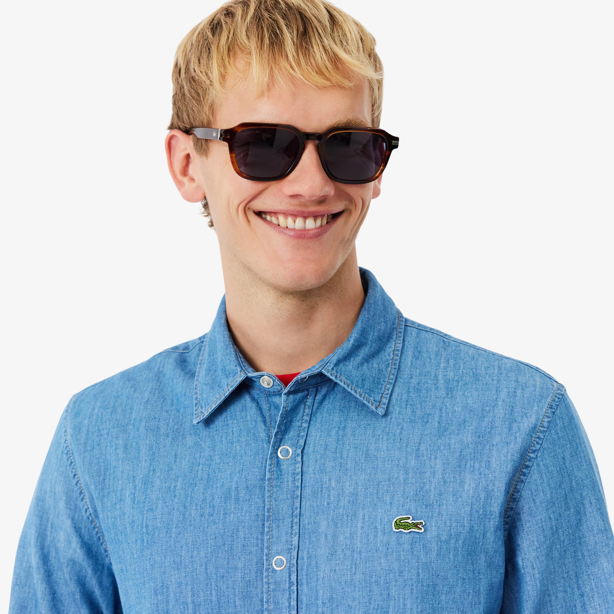 Men's Regular Fit Lightweight Denim Shirt - Button Down Shirts