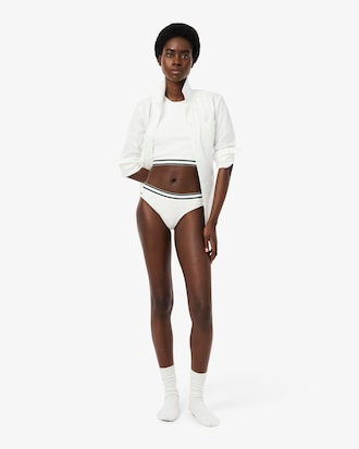 Stripe Waist Cotton Briefs