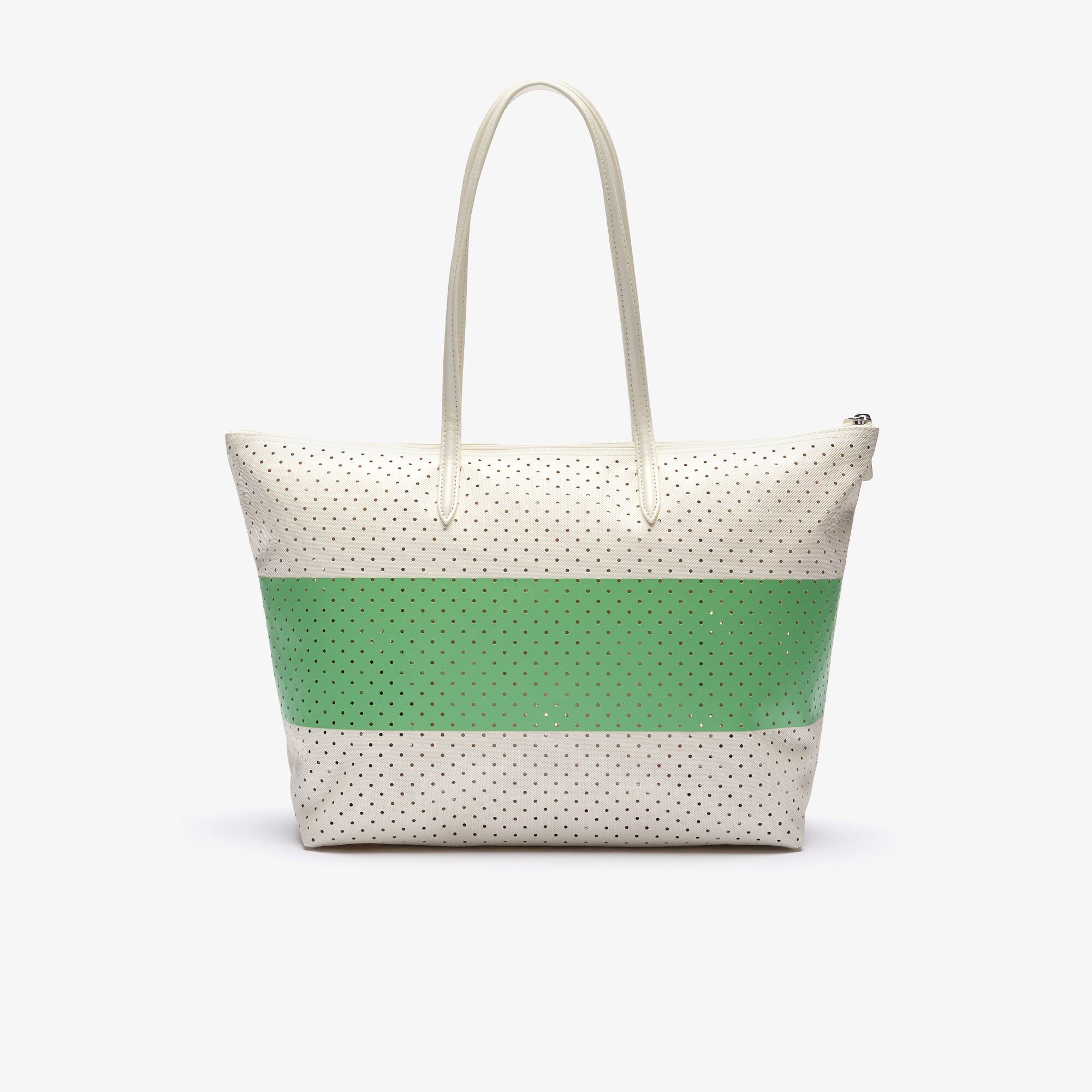 L.12.12 Colorblock Perforated Canvas Zip Tote - Bags - New In 2026