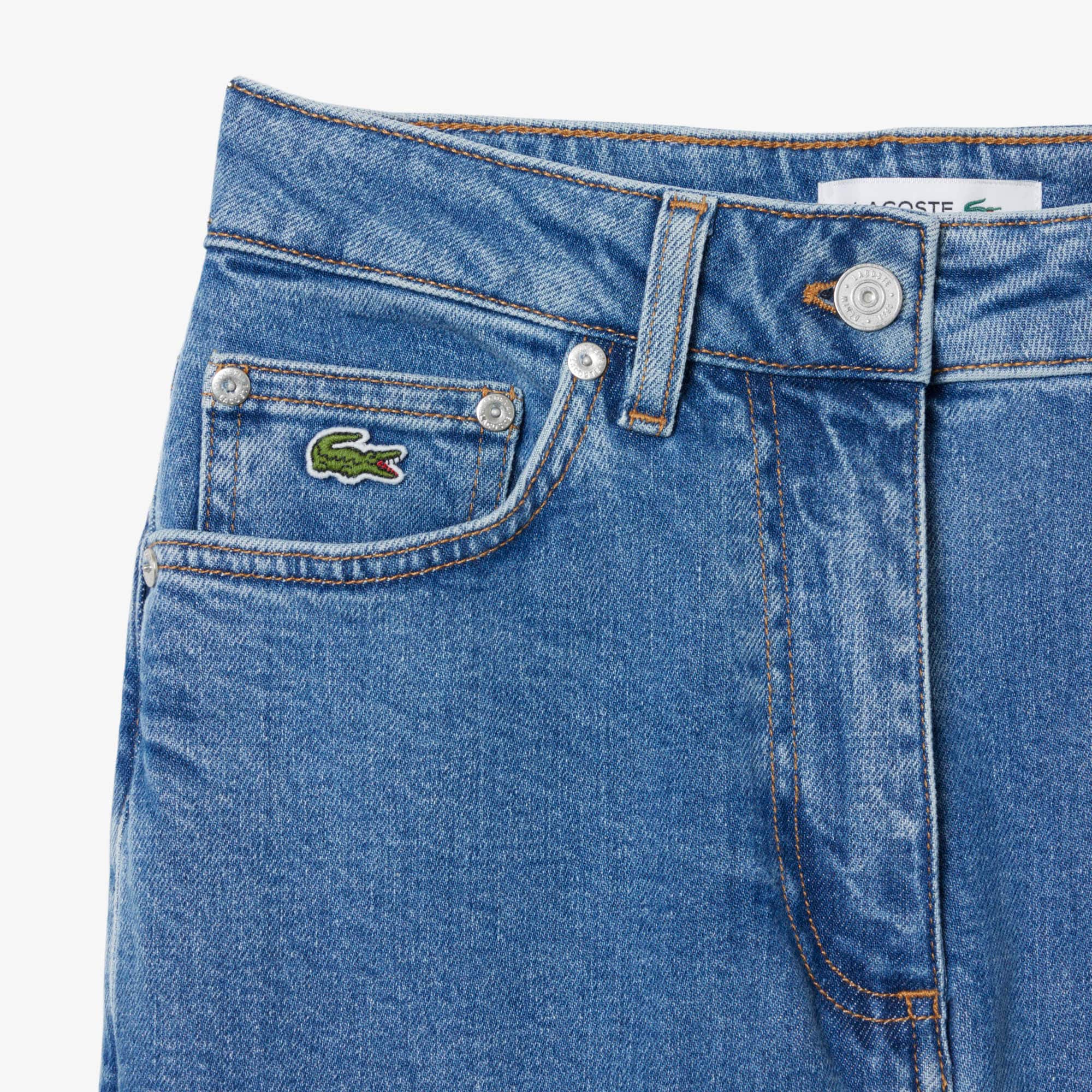 Straight Cut High Waist Denim Jeans