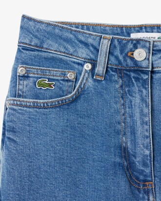 Jeans De Mezclilla Corte Recto