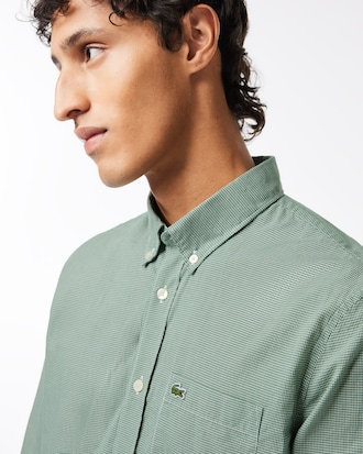 Men's Regular Fit Gingham Poplin Shirt