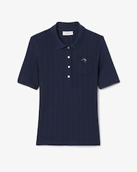 Women's Slim Fit Pointelle Branded L.12.D Polo